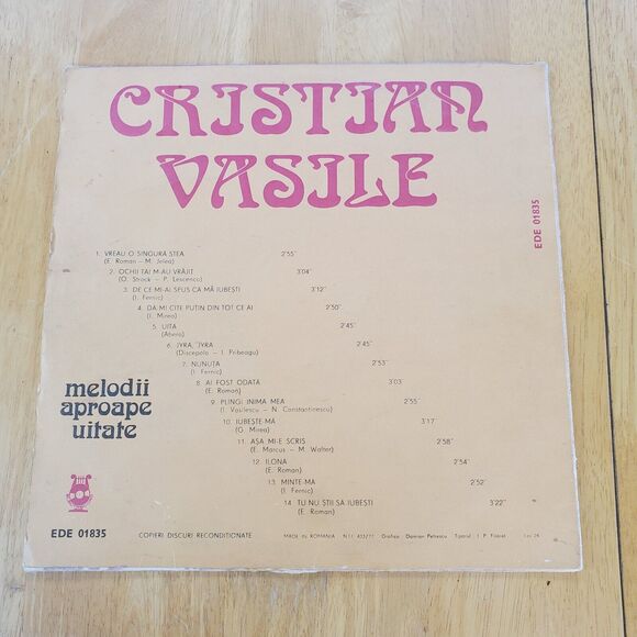 Cristian Vasile Electrecord Romania NM Vinyl Record Lp Romante Melodii Aproape - Picture 2 of 6